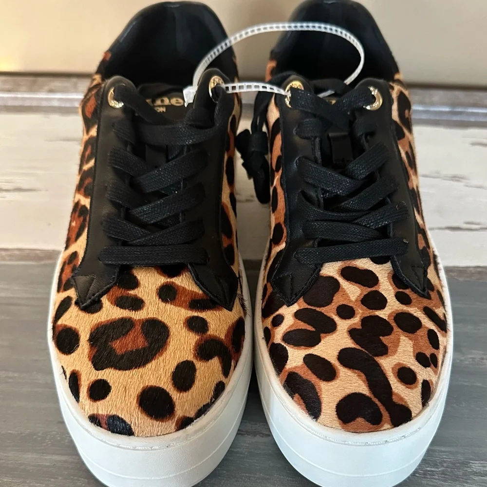 Dune London EPISODE - LEOPARD Lace‎ up Flatform Sneakers - Size Euro 39- US 9